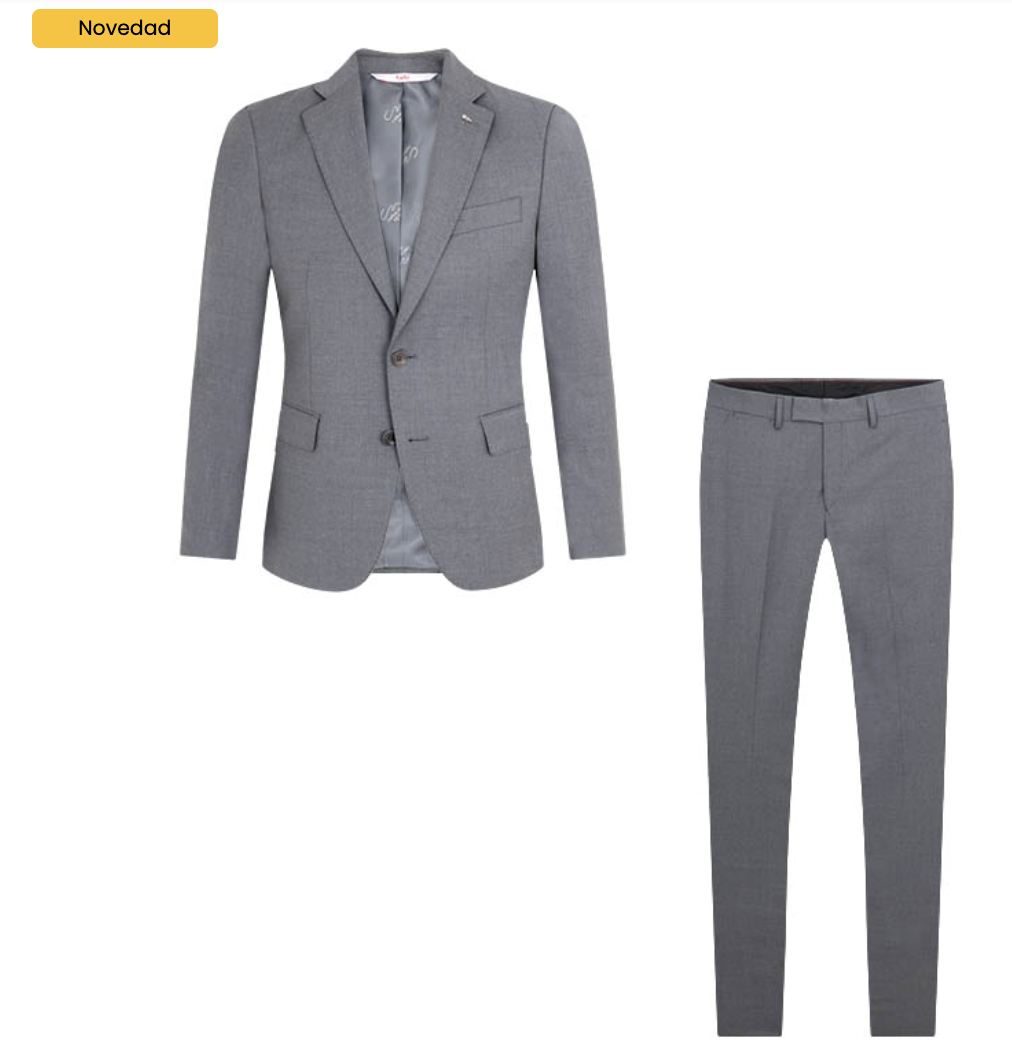 Traje Formal Gris Claro Lab